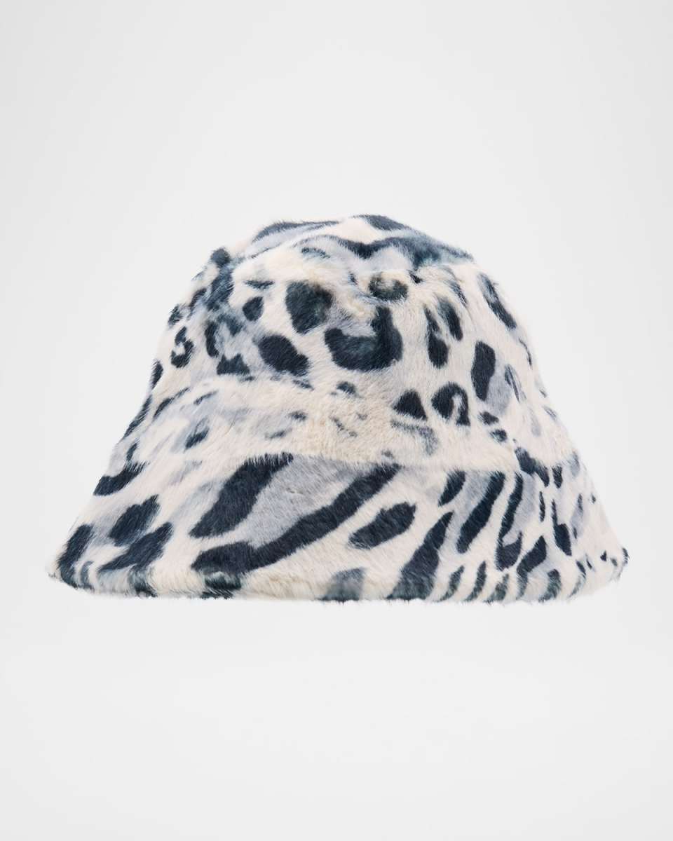 The Snow Leopard Faux Fur Bucket Hat